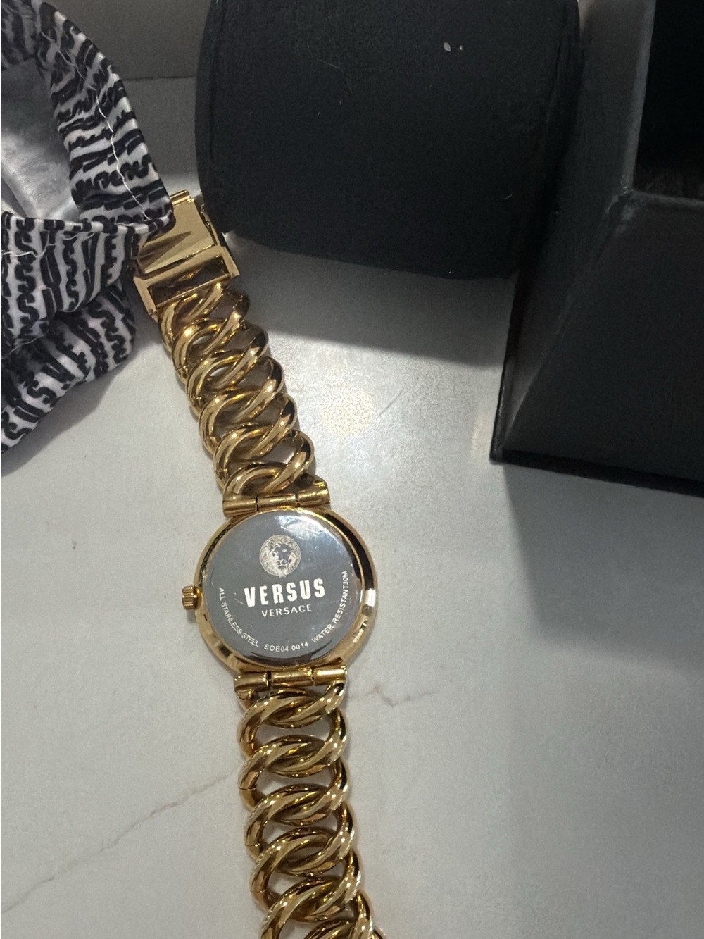 Versus Versace Women's Gold Chain-Link Bracelet Watch